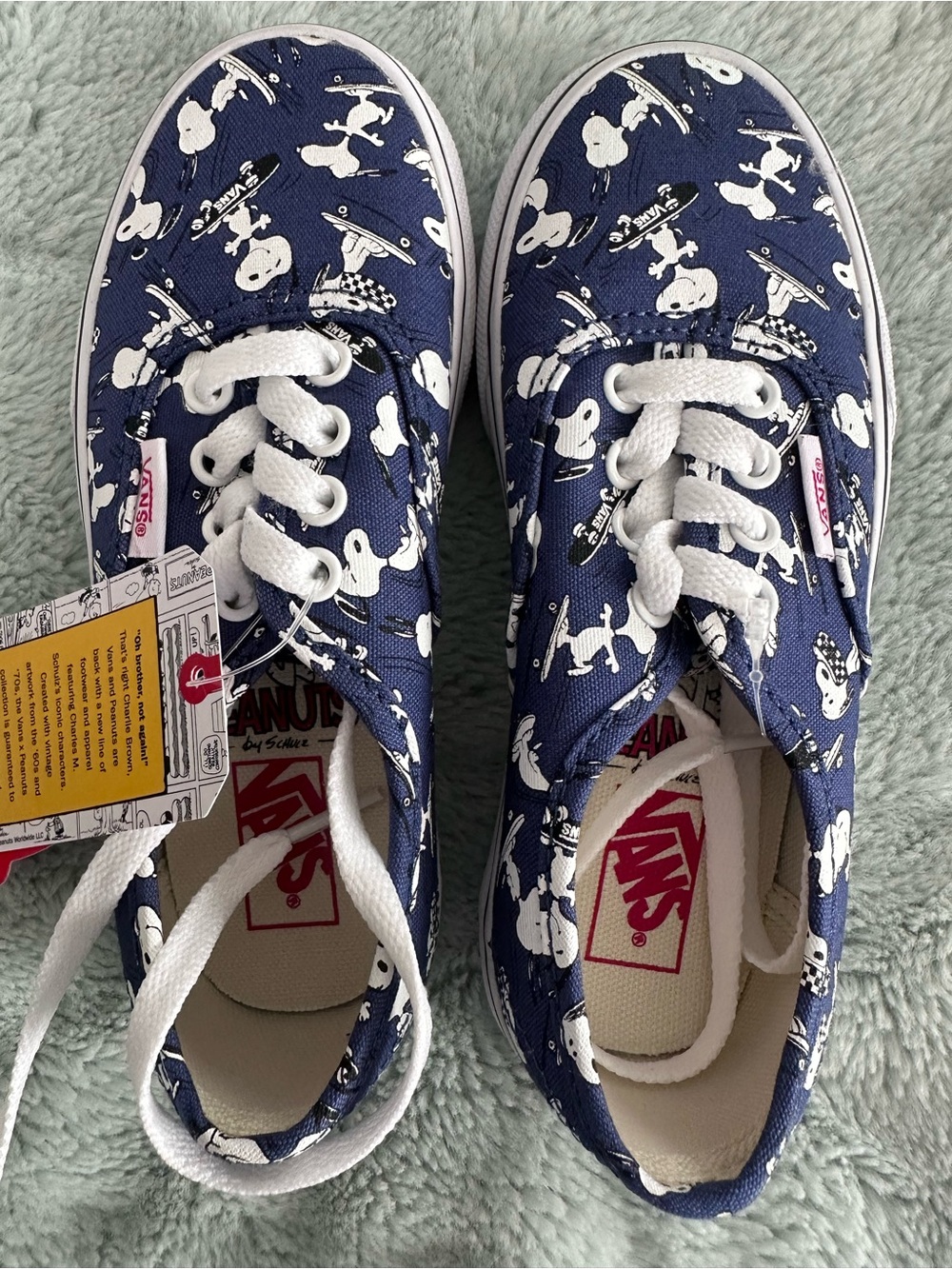 Vans Kids Navy Blue Snoopy Skate Sneakers
